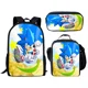 thumbnail image 3 of El conjunto de mochila transfronteriza de Sonic Anime para estudiantes de primaria incluye bolsa de almuerzo y estuche para lápices, material de nailon duradero, 3 of 5