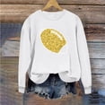 thumbnail image 2 of XPMWRP Women's Oversized Football Printed Hoodies Sweatshirt Long Sleeve Casual Crew Neck Pullover Tops Loose Winter Warm Sweatshirt White S, 2 of 4