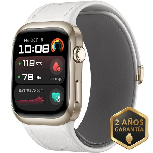 HUAWEI Watch D2, Smartwatch con Pantalla AMOLED de 1.82", Monitoreo de la Presión Arterial, Comunidad de Salud, Estilo de Vida Inteligente, Llamadas Bluetooth, Compatible con iOS y Android, Dorado