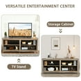 thumbnail image 6 of Costway 58'' Corner TV Stand 4 Cubby Entertainment Media Console w/ 2 Shelves, 6 of 10