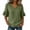 *Army Green, variant on VBVC Women's Linen Blend Ruffle Sleeve V Neck Top , Ladies' Side Button Short Sleeve Blouse , Casual Loose Fit Summer Work Tunic For Women,Army Green,S-2XL