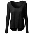 thumbnail image 1 of FashionOutfit Women's Super Cute Lace Knit Long Sleeve Back open Top, 1 of 3