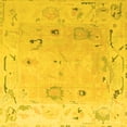 thumbnail image 1 of Ahgly Company Indoor Square Abstract Yellow Modern Area Rugs, 3' Square, 1 of 4