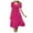Hot Pink, variant on Women's Flowy Casual Mini Dresses Summer Smocked V Neck Flutter Sleeve Ruffle Dress