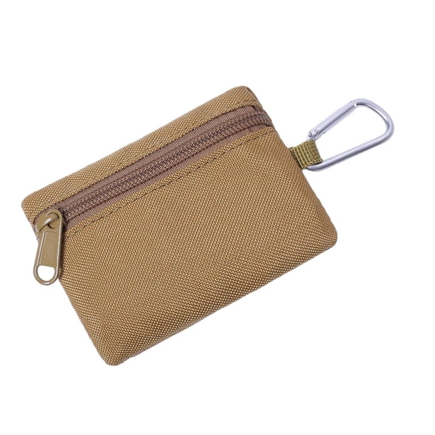 Monedero pequeño, monedero, monedero, accesorio, llavero con cremallera, utilitario marrón