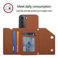 thumbnail image 5 of Mantto Cases for Samsung Galaxy S22 - 6.1 inch Wallet Case with Card Holder, PU Leather ID Credit Card Slots Double Magnetic Clasp Kickstand Shockproof Back Flip Slim Phone Cover, Brown, 5 of 8