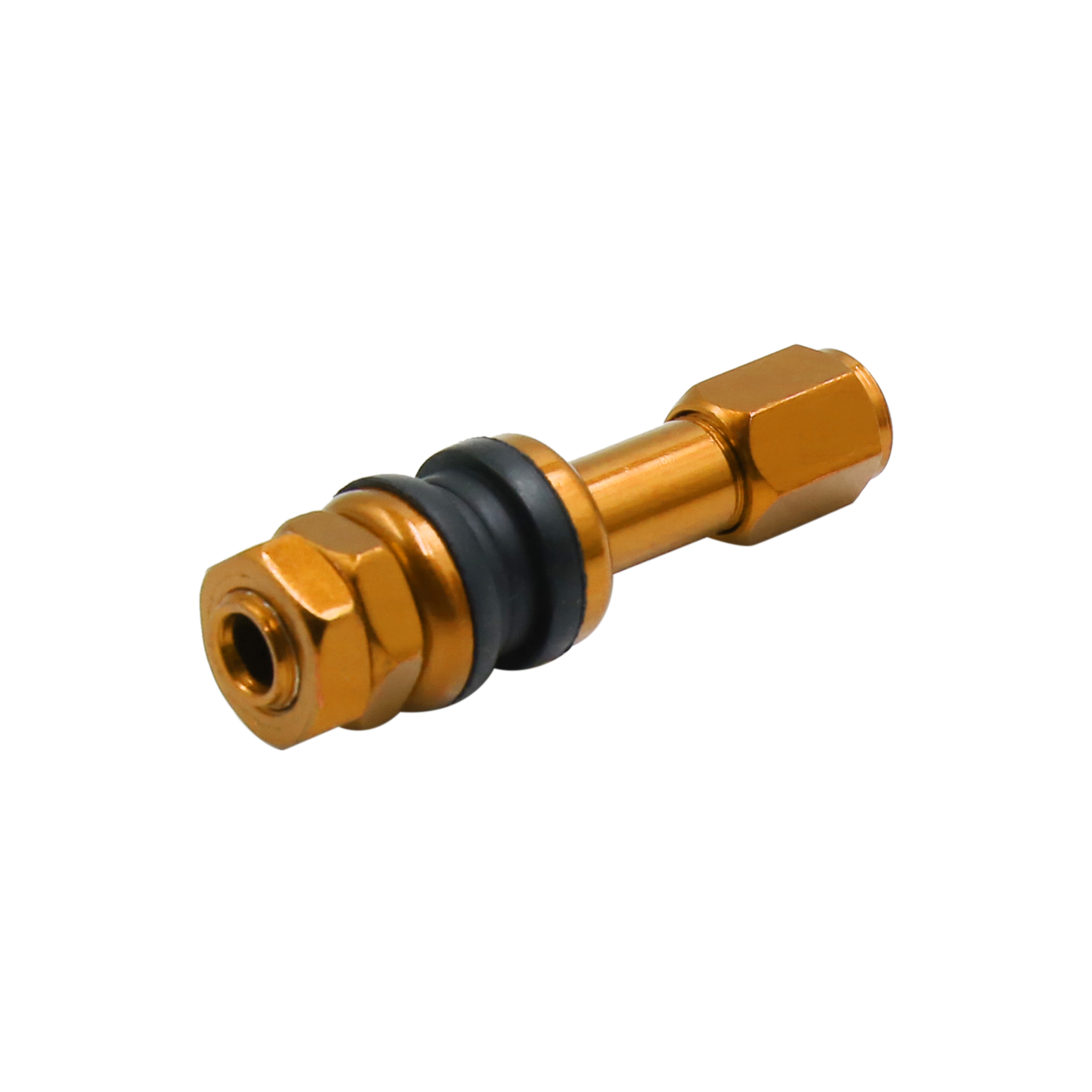 Gold Tone Aluminum Alloy Tubeless Wheel Tire Valve Stems with Dust Cap