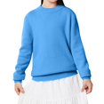 thumbnail image 2 of Otqutp Girl's Mock Neck Sweaters Long Sleeve Casual Knit Pullover Cozy Jumper Tops Fall Winter Chunky Sweatshirt for Kids, 2 of 4