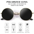 thumbnail image 6 of FEISEDY Retro Round Polarized Sunglasses Women Men Spring Hinge Metal Frame B2528, 6 of 13