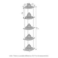 thumbnail image 5 of Furinno Turn-N-Tube 5 Tier Multipurpose Corner Display Rack Shelving Unit, Walnut/Brown, 5 of 6