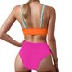 thumbnail image 5 of Traje de Baño de Bikini de Mujer 2025 Primavera/Verano Nuevo Color Sexy Bloqueado Conjunto de Traje de Baño Dividido para la Playa, 5 of 9