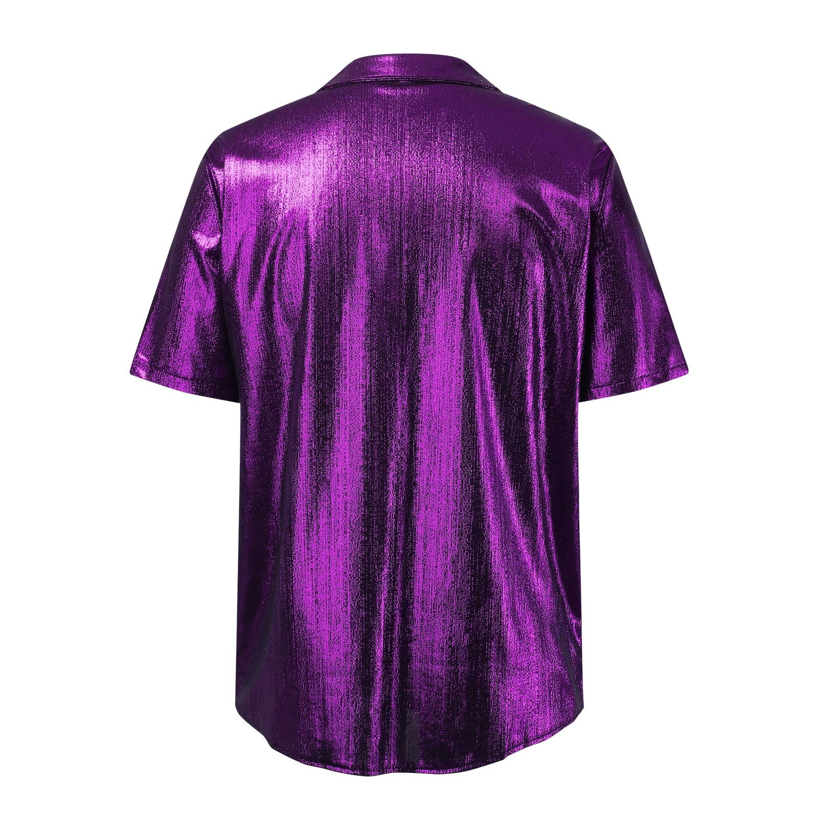 T-shirt Homme à Paillettes - Manches Courtes, Coupe Slim, Style Hipster - Pour Boîte De Nuit, Soirée - 8