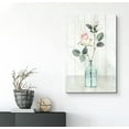 thumbnail image 2 of PixonSign Canvas Print Wall Art Delicate Watercolor Smudge Pink Rose Floral Wilderness Digital Art Modern Art Chic Closeup Relax/Calm Green Pastel for Living Room, Bedroom, Office - 12"x18", 2 of 5