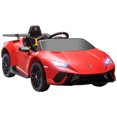 thumbnail image 1 of Qaba Voiture Électrique 12V pour Enfants, Voiture RC Électrique pour Enfants sous Licence Lamborghini, Jouet à Chevaucher pour Tout-Petits, Rouge, 1 of 9