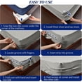 thumbnail image 3 of Cubierta La Cama FIJA CLIP STOP BED 4 PPCS No Deslizante Invisible para El (gris), 3 of 9