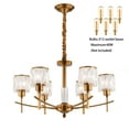 thumbnail image 6 of 6 Lights Crystal Chandeliers Lighting Fixture Living Room Chandeliers for Dining Room Loft Hanging Chain Nordic Bedroom Lighting Gold Chandelier, 6 of 22