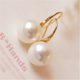 thumbnail image 5 of Pendientes de aro de la gota grande de la perla de la mujer de la abuela de oro fino Pendientes de niña, 5 of 5