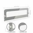 thumbnail image 4 of Oioane 59in Bed Rail for Toddlers, Foldable Baby Safety Bed Rail Guard with Height Adjustable for Full, Queen, King Bunk Size Bed, Gray, 4 of 9