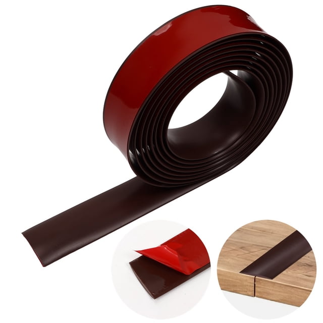 Tira de transición de piso, tira autoadhesiva para cubrir espacios de piso, tira de PVC flexible para pisos laminados, tira divisoria plana para reparación de pisos/transición de puertas, 300 cm de la