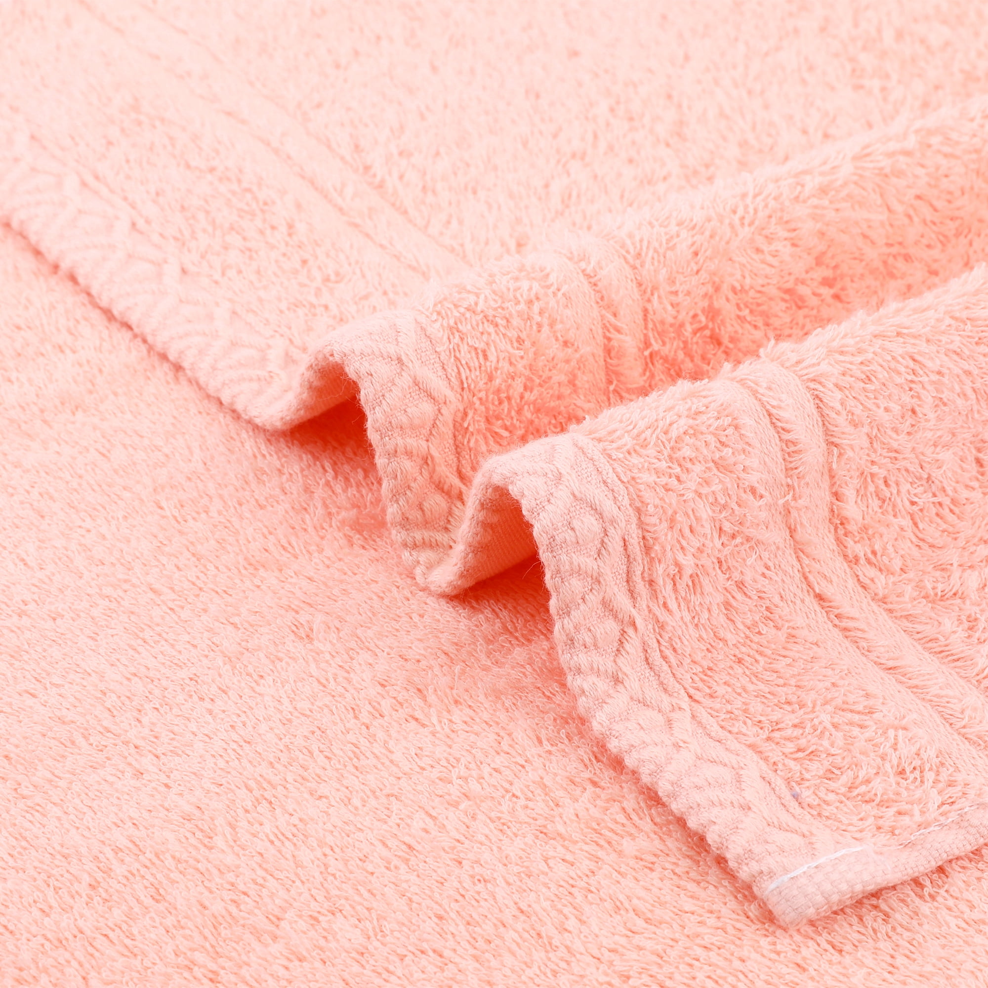 Unique Bargains Cotton Hand Towels Solid Soft Absorbent Towels Light Pink 2-Piece