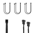 thumbnail image 2 of 4 Pack PWM Fan Splitter Cable Y Splitter Computer PC Fan Power Cable 4 Pin 1 to 2 Converter, Black S, 2 of 5