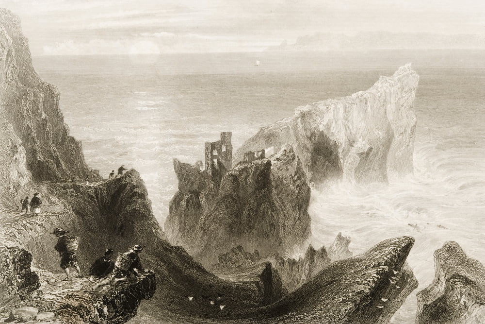 Kenbane Castle County Antrim Ireland Drawn By WHBartlett Engraved By C Richardson From The Scenery And Antiquities Of Ireland By NPWillis And JStirling CoyneIllustrated From Drawings By WHBartlett Pu