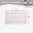 thumbnail image 4 of Home Weavers Classy Bathmat 100% Cotton Tufted Bath Rug, Extra Soft and Absorbent Bath Rugs, Non-Slip Bath Mats, Machine Washable bath rugs for Bathroom, 21"x34" Rectangle, White, 4 of 7