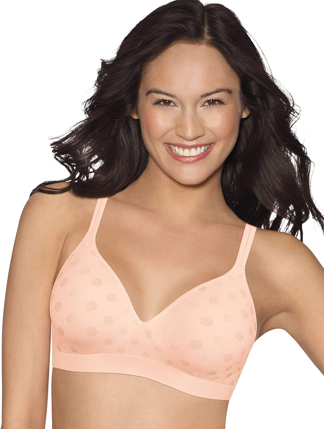 Hanes Wireless Bra, Seamless Bra with Full Coverage, Comfort Flex Wirefree,  Perfect Coverage (Smart Sizes XS to 3XL)