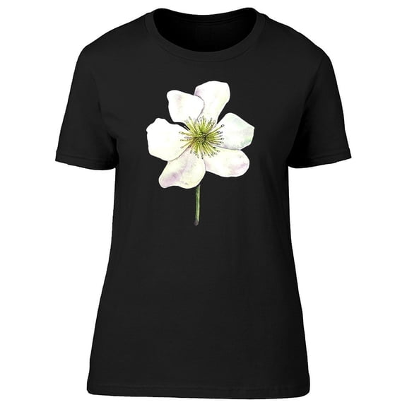 Beautiful White Flower Tee Women's -Image by Shutterstock