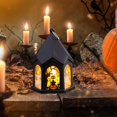 thumbnail image 6 of Dmlowu Halloween Lantern Lights, 3x4" Black Halloween Decorations Led Lantern, Spooky Vintage Lantern for Holiday Party Halloween Decoraions Outdoor & Indoor, 6 of 7