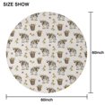 thumbnail image 6 of White Buffalo Pattern Round Tablecloth 60"x60",Wrinkle Wipeable Table Cloth for Kitchen Dining Room Picnic Patio Party, 6 of 6