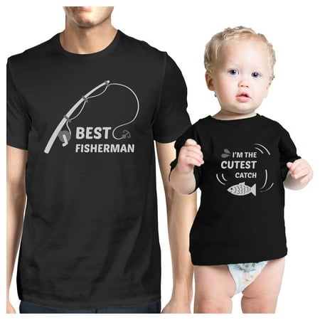 

Best Fisherman Cutest Catch Dad and Baby Funny Matching Tee Shirts