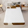 thumbnail image 4 of jejeloiu Moody Abstract Zipper Twin Comforter Sets with Fitted Sheet and 2 Pillowcases For Men Women,Monochrome Print Zipper Bedding Set,Brown Beige,Reversible,4-Piece, 4 of 7
