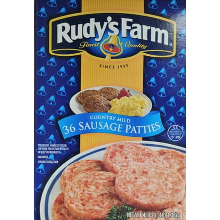 Rudys Farm Rudy Farms Mild Sausage Patties - Walmart.com