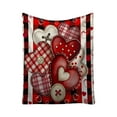 thumbnail image 2 of Kugisaki Valentine's Day Decoration Home Valentine's Day Throw Blanket Lightweight Ultra Soft Flannel Blanket Warm Cosy Fuzzy Throw Blanket for Sofa and Bed 27.5x39.3in, 2 of 6