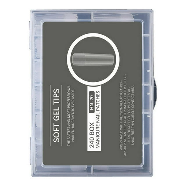 240Pcs Nail Art False Patch Set Seamless Versatile Lengthened Frosted Texture Anti-break Long Lifespan Nail Tips