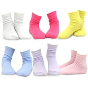 Angle View: TeeHee Kids Cotton Fashion Crew Socks 6 Pair Pack for Girls