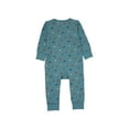 thumbnail image 2 of Hanes Pure Comfort Baby Long Sleeve Footless Sleep N' Play, Organic Cotton, Boys & Girls Teal Animals 24MTH, 2 of 4