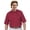 Merlot/Passion fruit, variant on Monterey Club Men's Cotton Blend Stripe Texture Golf Polo Shirt #1126