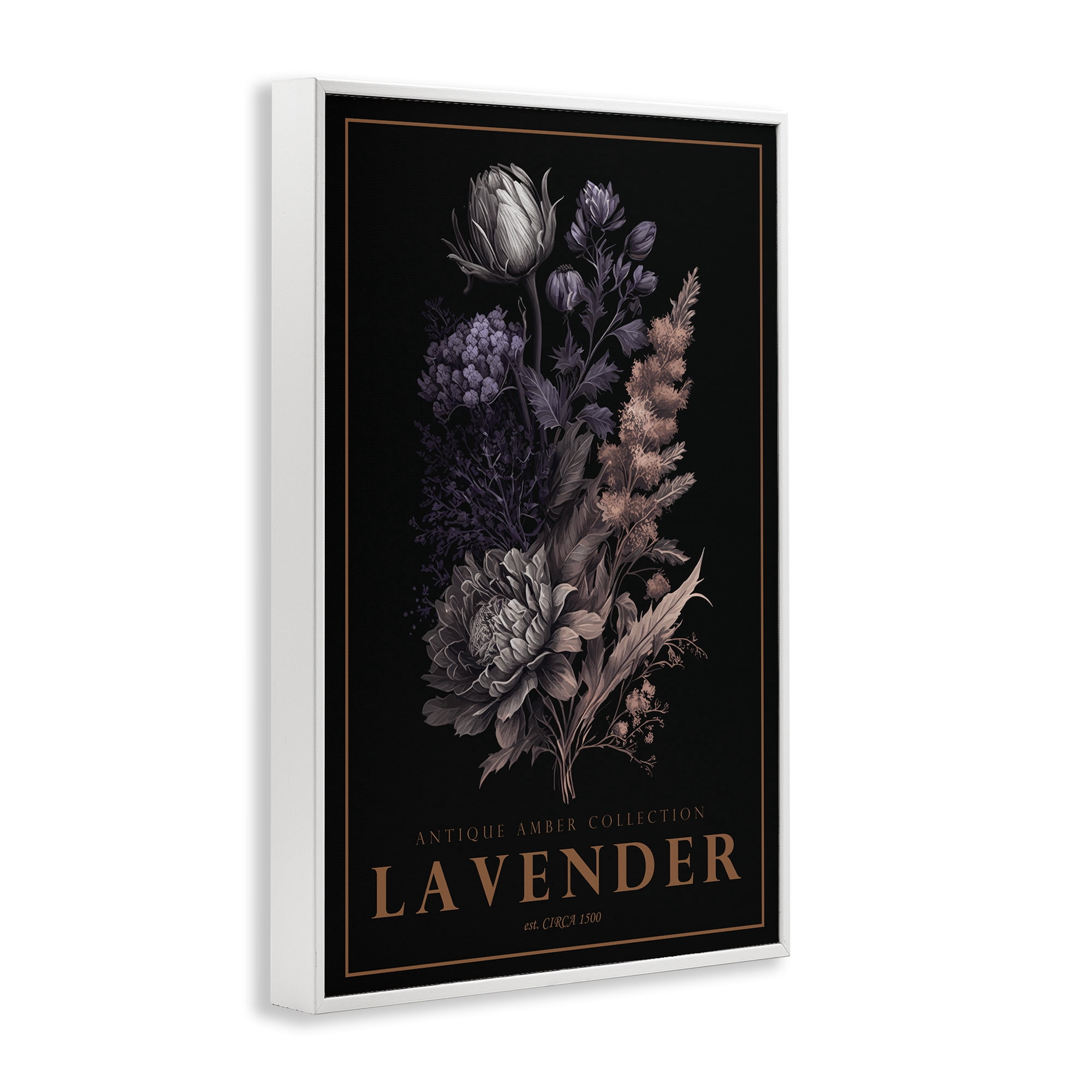 Stupell Industries Antique Lavender Light White Framed Giclee Art, design by Chris Giampietro