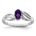 thumbnail image 1 of Bague en Argent Sterling 925 Rhodié avec Améthyste, 1 of 2