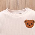 thumbnail image 6 of Pejock Baby Girls Boys Clothes Outfits Shirt Pants Sets Kids Cotton Strip Cartoon Bear Crew Neck Long Sleeve Casual Sweater Trousers Set, 12-18Months, 6 of 6