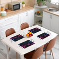 thumbnail image 4 of Honeycomb Placemats Set of 4, Hexagonal Table Place Mats,Geometrical Blue Purple Beehive Placemat for Kitchen Dining Table Decoration Geometric Simplistic Indoor Outdoor 18"x12", 4 of 4