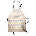 thumbnail image 1 of Grey and Yellow Apron Ethnic Bohemic Oriental Inspired Geometrical Floral Art Image, Unisex Kitchen Bib Apron with Adjustable Neck for Cooking Baking Gardening, Apricot Grey and White, by Ambesonne, 1 of 3