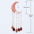 thumbnail image 3 of Atrapasueños de ágata y luna con cristal de 7 chakras, atrapasueños con piedras preciosas, color natural, ágata, para colgar en la pared de la habitación (naranja), 3 of 5