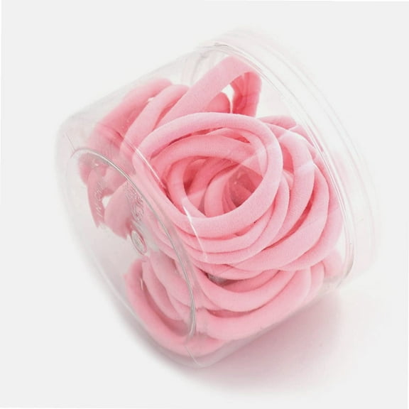 48PCSSakura Pink Color High Elastic hair ties Ponytail Holders for Women Girls Teenagers No Damage Stretchy Hair Bands for Women‘s Hair Gift for Her