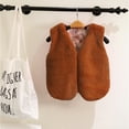 thumbnail image 2 of Odeerbi Kids Fleece Vest Toddler Baby Boys Girls Faux Vest Winter Sleeveless Warm Coat Jacket Cute Thick Soft Vest Khaki, 2 of 5
