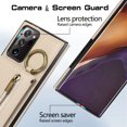 thumbnail image 3 of Crossbody Wallet Case for Samsung Galaxy Note 20 with Lanyard Strap Card Slot Holder RFID Blocking 360° Ring Kickstand,Magnetic Flip Folio Zipper Purse Case, PU Leather Cover Handbag,Beige, 3 of 10