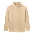 thumbnail image 2 of LittleSpring Boys Girls Fleece Turtleneck Shirts for Kids Thermal Tops Long Sleeve 2-14 Years, 2 of 6