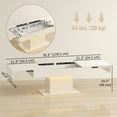 thumbnail image 2 of HOMCOM LED Extendable Coffee Table, High Gloss White Center Table, 2 of 9